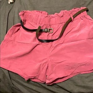 High waist pink shorts size L. F21